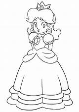 Peach Coloring Pages Princess Daisy Rosalina Print Printable Getdrawings Getcolorings Color Books Game Colorings sketch template