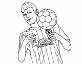 Neymar Coloring Pages Soccer Barca Attractive Coloringcrew Printable Getdrawings Getcolorings sketch template