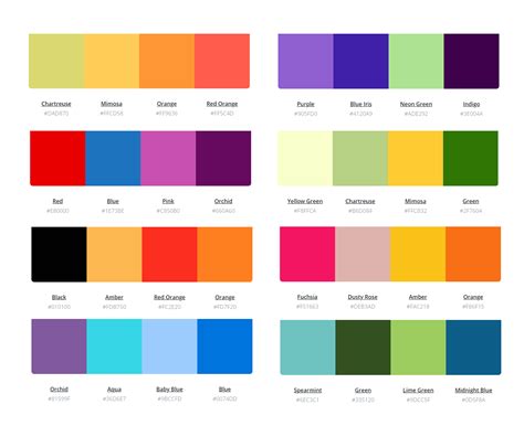 ultimate color combinations cheat sheet  inspire  design