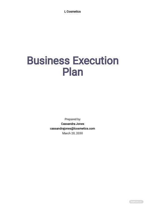 execution plan templates edit  templatenet