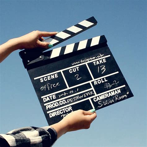 bigger size film director clapper board wooden props diy materials ideo clapper board scene