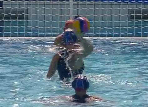 rio 2016 olympic water polo player suffers awkward nip slip in match