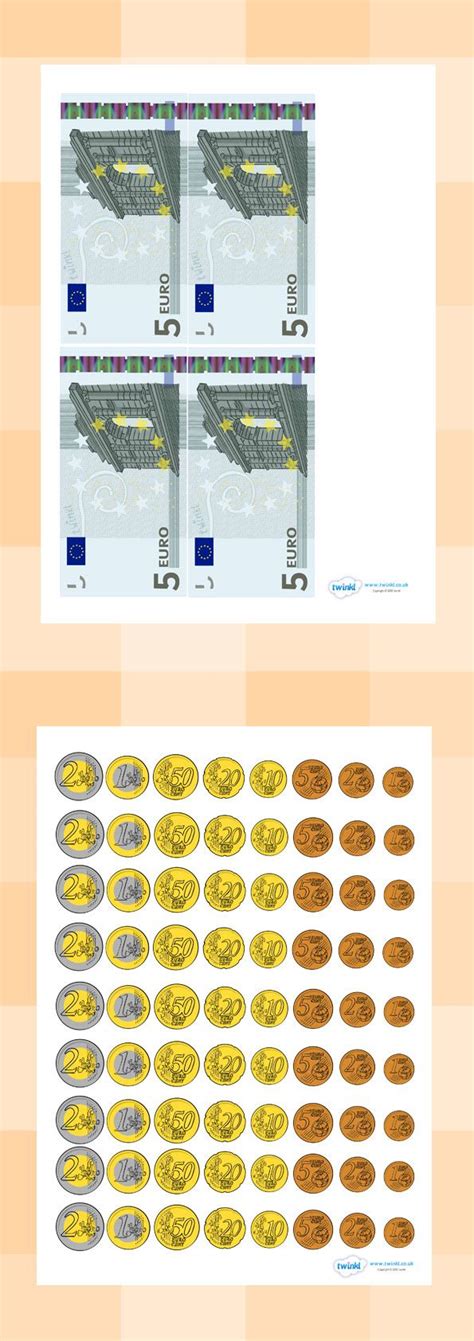 twinkl resources euro money cut outs classroom printables  pre