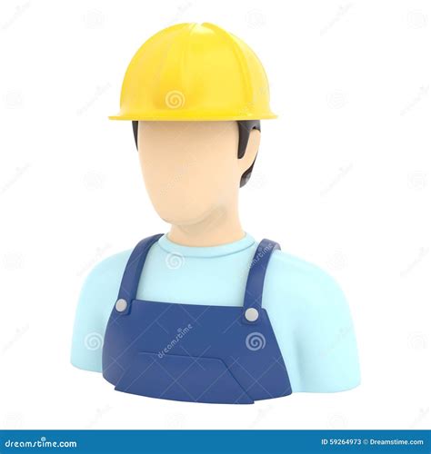 icon man technician stock illustration image  helmet