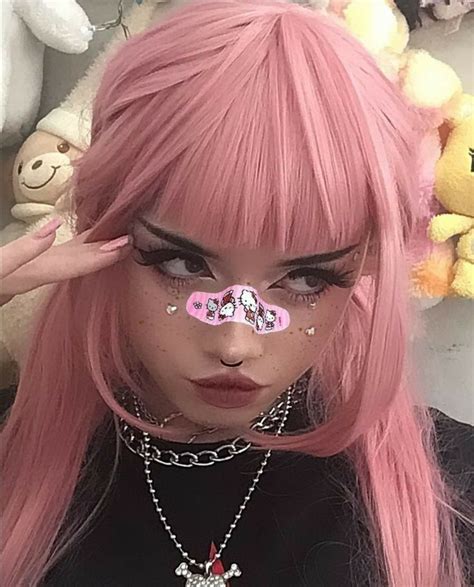 pin  roro         edgy hair pink hair grunge hair