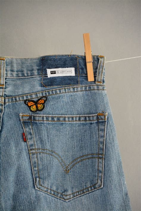 Levis 501 Vintage High Waist Denim Jeans Medium Blue Wash Etsy