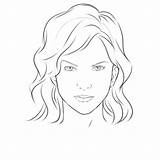 Face Drawing Easy Sketch Simple Woman Outline Girl Line Template Faces Drawings Sad Draw Continuous Girls Kids Eyes Lady Child sketch template