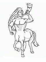 Centaur Blowing sketch template