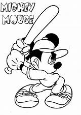 Mickey Mouse Coloring Pages Printable Birthday Disney Baseball Color Print Kids Toodles Happy Minnie Clubhouse Playing Ball Play Sheets Popular sketch template