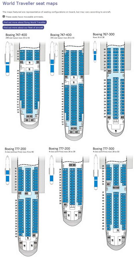 british airways airlines aircraft seatmaps airline seating charts