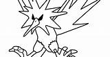 Zapdos Coloring Pages Pokemon sketch template