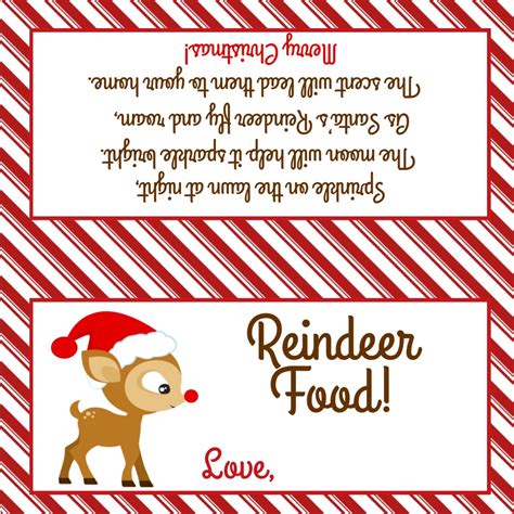 reindeer food printable tags