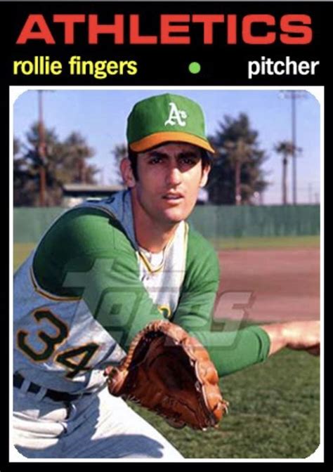 1971 Topps Rollie Fingers Baseball Cards Rollie Fingers Athlete