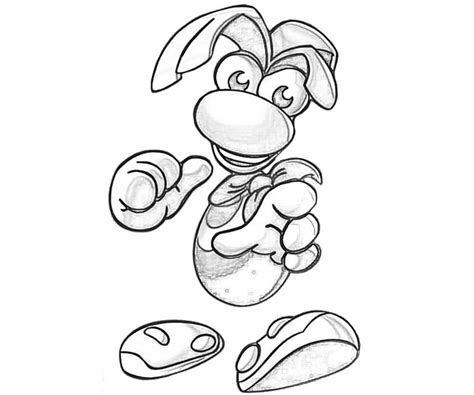 rayman video games  printable coloring pages