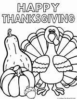Thanksgiving Coloring Pages Happy Print Color Sheets Kids Sheet Turkey Activity sketch template
