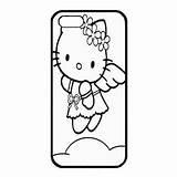 Coloring Iphone Case Pages Cell Kitty Cases Amazon Hello sketch template