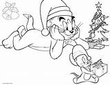 Jerry Tom Coloring Pages Christmas Cartoon Drawing Kids Printable Cat Cool2bkids Color Getcolorings Print Getdrawings sketch template