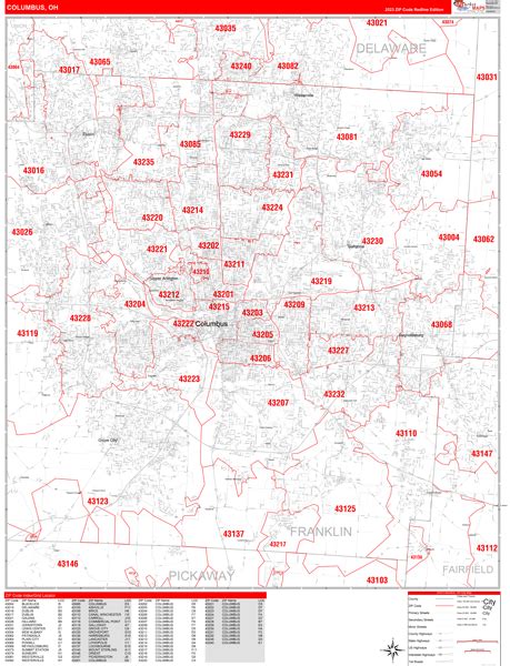 Zip Code Map Of Columbus Ohio – Map Vector