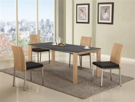 light oak dining table  black textured table top indianapolis