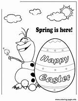 Easter Coloring Frozen Spring Disney Pages Colouring Olaf Printable East 93kb sketch template