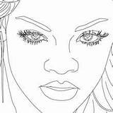 Rihanna Coloring Pages People Famous Close Hellokids Printable sketch template