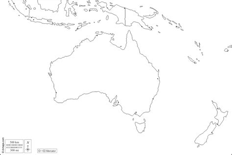 southern oceania  map  blank map  outline map  base