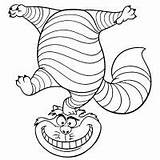 Cheshire Cat Coloring Alice Wonderland Pages Drawing Smile Disney Colouring Gif Tattoo Cartoon Cartoons Characters Sheets Clipart Party Drawings Adult sketch template