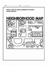 Neighborhood Worksheets Map Maps Neighborhoods Worksheet Printables Kindergarten Adjectives Worksheeto Esl Draw Via Station sketch template