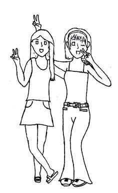 friends   girl coloring pages  place  color