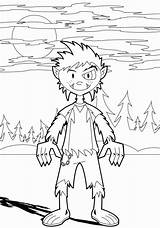 Werewolf Garou Loup Werwolf Wolfman Personnages Lobisomem Goosebumps Bestcoloringpagesforkids Colorier Changing Lupi Mannari Getcolorings Coloringhome sketch template