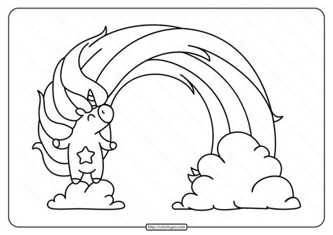 printable unicorn   rainbow coloring page coloring pages