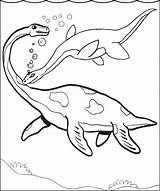 Plesiosaurus Coloring Reptile Jurassic Period Marine Dinosaur Lover Pages sketch template