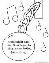 Paul Silas Printable Scriptures Acts sketch template