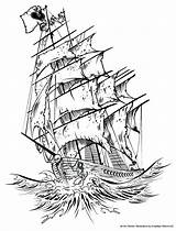 Tattoo Pirate Ship Drawing Sketch Ghost Line Designs Tattoos Sinking Outline Simple Realistic Pearl Drawings Ships Sunken Hot Compass Flag sketch template