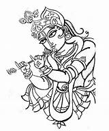 Hindu Gods Mythology Drawing Coloring Goddesses Pages Kb Getdrawings sketch template