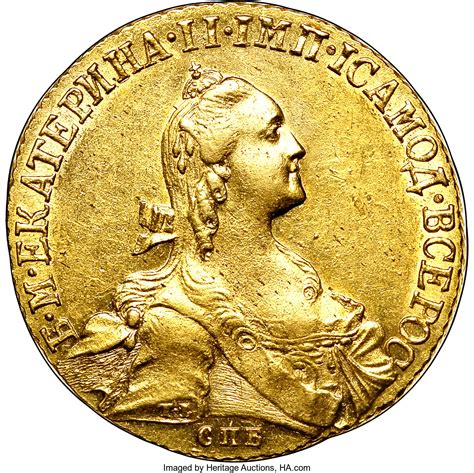 russia catherine ii gold  roubles  spb ti russia lot  heritage auctions