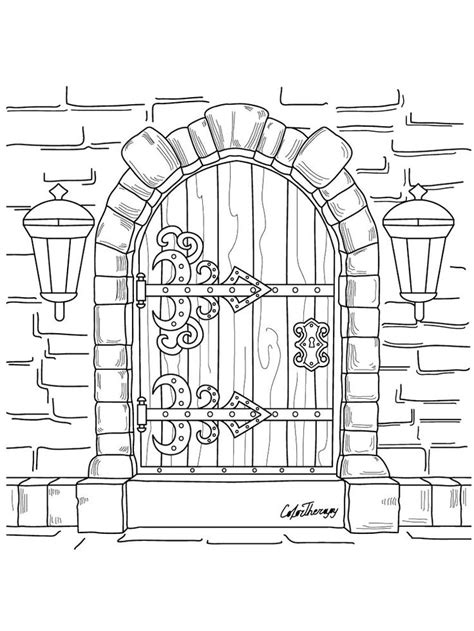 printable door coloring pages  kids   house colouring