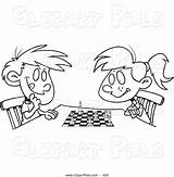 Chess Pages Coloring Getcolorings Playing Clipart sketch template