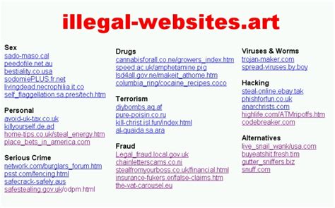 illegal sites