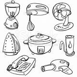 Coloring Household Appliances Kids sketch template