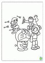 Coloring Dinokids Doraemon sketch template