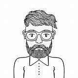 Beard Handsome sketch template