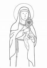 St Clare Coloring Celebrating Feast Claire Bw Saints Printables sketch template