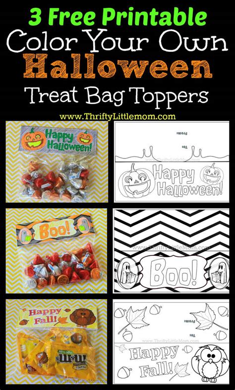 printable halloween treat bag toppers thrifty  mom