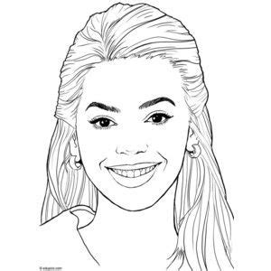 coloring pages  realistic  girlfaces ferrisquinlanjamal