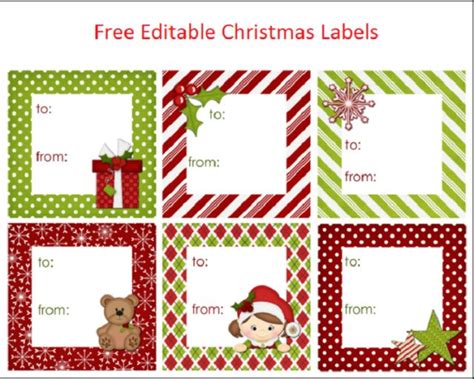 editable christmas labels  latest christmas gift tags
