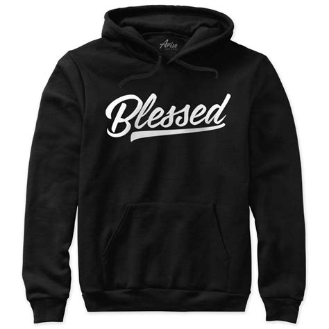 blessed script calligraphy hoodie sweatshirt arise apparel