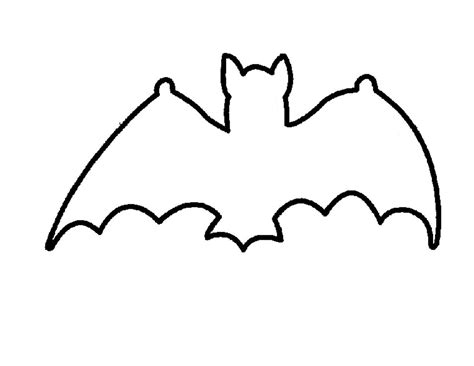 bat outline template coloring home