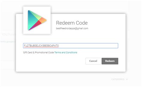 google play redeem codes list  apps updated daily