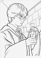 Potter Harry Coloring Pages Printable Clay Print Filminspector Template Cartoon sketch template